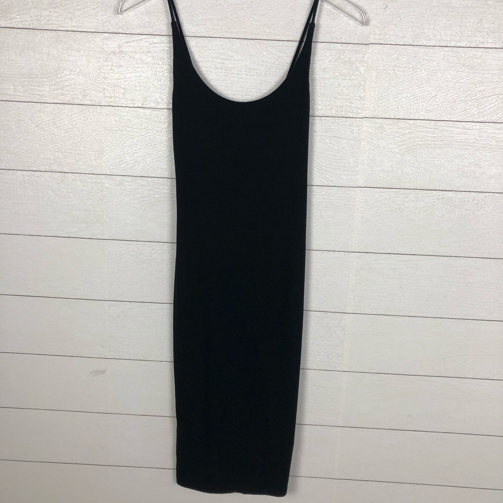 H&M midi body con black dress